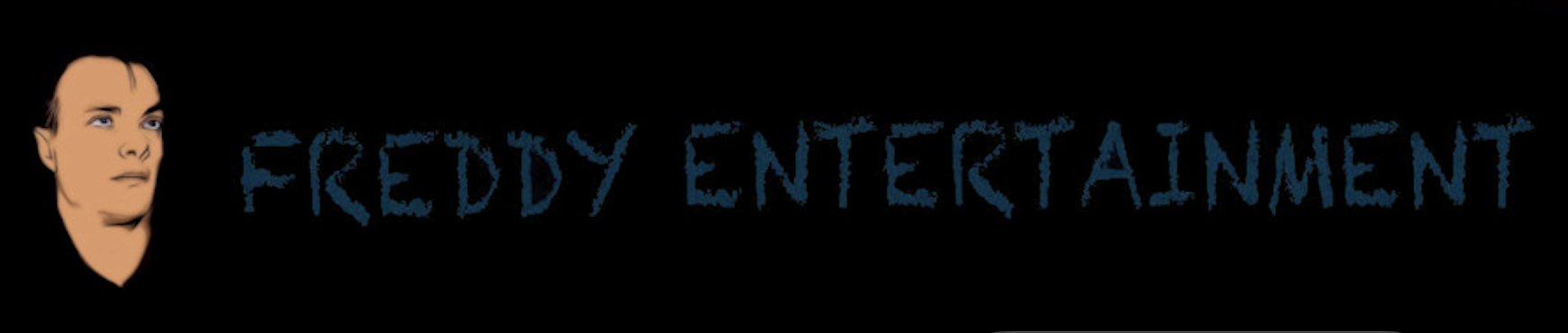 Logo Freddy Entertainment con ritratto illustrato di Fernando